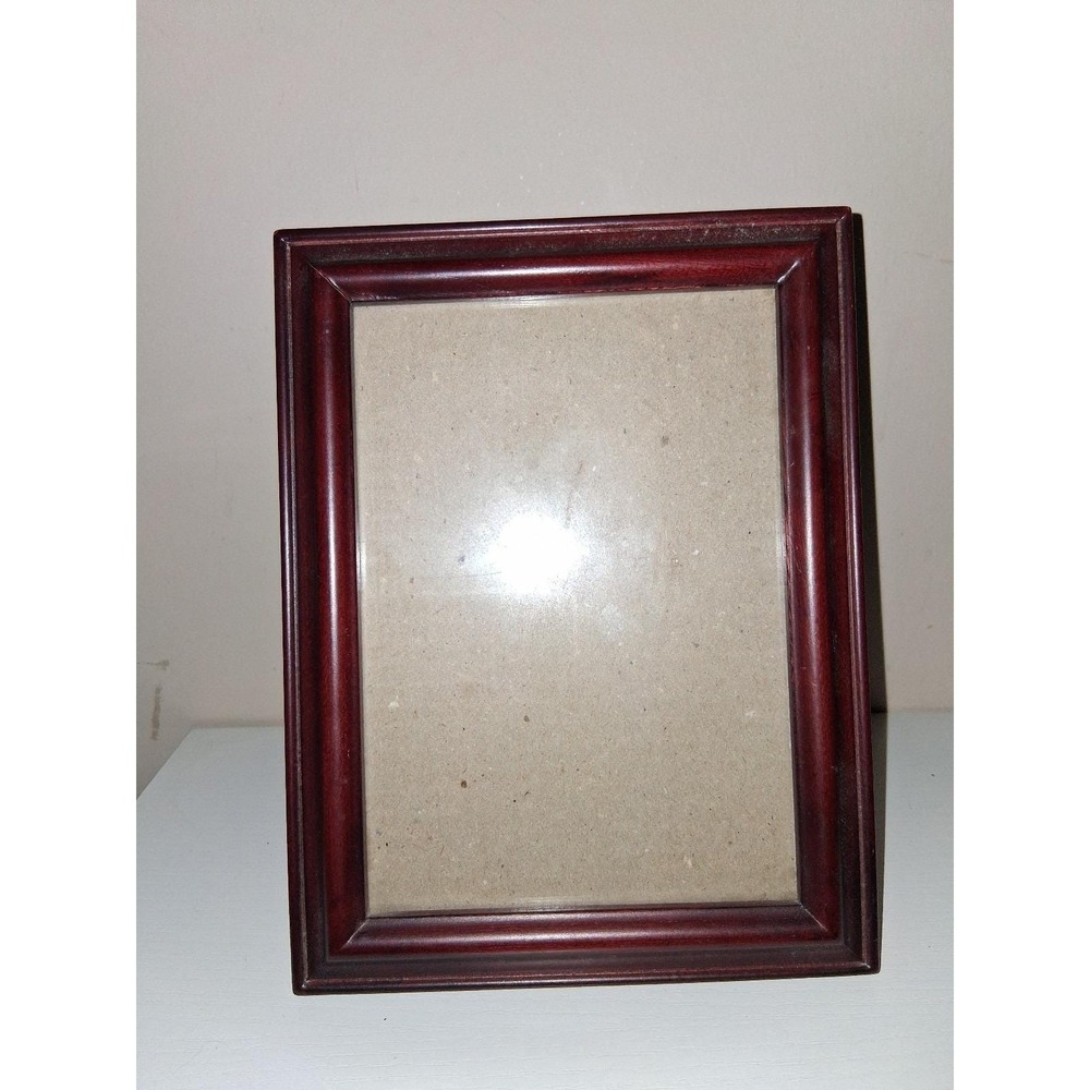 Fetco Mahogany Wood Picture Frame 4.5 x 6.5 Photo Handcrafted Thailand Tabletop